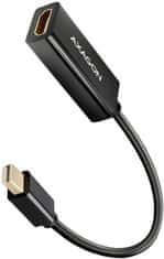 AXAGON adaptér mini DisplayPort - HDMI 1.4, 4K@30Hz, černá