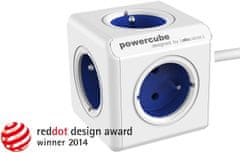 PowerCube EXTENDED prodlužovací přívod 1,5m - 5ti zásuvka, modrá