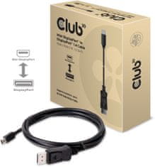 Club 3D Mini DisplayPort 1.4 na DisplayPort 1.4, podpora 8k/60H, 2m
