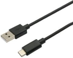 C-Tech kabel USB-A - USB-C, USB 2.0, 2m, černá