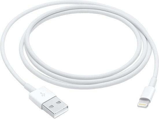 Apple kabel USB-A - Lightning, M/M, nabíjecí, datový, 1m, bílá