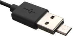 FIXED Miniaturní microUSB OTG adaptér pro mobilní telefony a tablety s pouzdrem, USB 2.0, černý