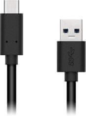 Connect IT Wirez USB-C (Type C) - USB, černý, 2 m