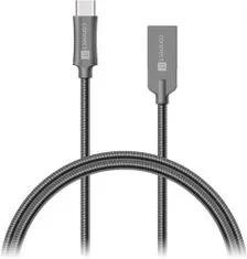 Connect IT Wirez Steel Knight USB-C (Type C) - USB-A, metallic anthracite, 1 m