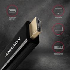 AXAGON kabel DisplayPort - HDMI 1.4, 4K@30Hz, 1.8m