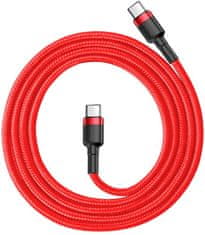 BASEUS odolný kabel Series Type-C PD2.0 60W Flash Charge kabel (20V 3A) 2M, červená