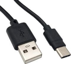 OEM Datový kabel USB-C pro myPhone Hammer, prodloužený konektor, 2A, 1m, černá