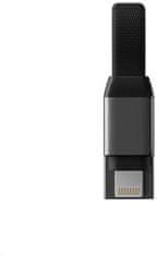 inCharge PRO - nabíjecí a datový kabel, USB-A - Lightning, šedá