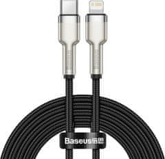 BASEUS kabel Cafule Series, USB-C - Lightning, M/M, nabíjecí, datový, 20W, 2m, černá