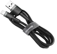 BASEUS nabíjecí / datový kabel Cafule USB-A - Lightning, 2,4A, 0.5m, šedá/černá