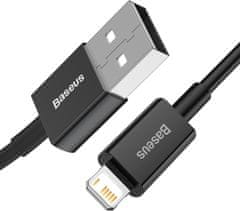 BASEUS kabel Superior Series USB-A - Lightning, rychlonabíjecí, 2.4A, 1m, černá
