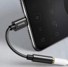 BASEUS adaptér USB-C - 3.5mm Jack, černá