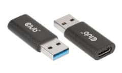 Club 3D adaptér USB-A 3.2 Gen1 na USB-C 3.2 Gen1 (M/F), černá