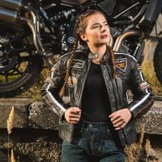 W-TEC Dámská kožená moto bunda Sheawen Lady Black Barva černá, Velikost XS