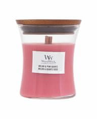 Woodwick 85g melon & pink quartz, vonná svíčka
