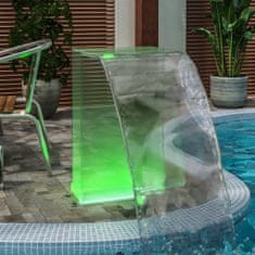 Vidaxl Bazénová fontána s RGB LED osvětlením a konektory akryl 51 cm