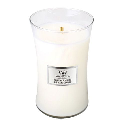 Woodwick Svíčka oválná váza , Bílý čaj a jasmín, 609.5 g