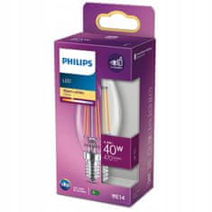 Philips LED žárovka Svíčka E14 FILAMENT 4,3 W PHILIPS