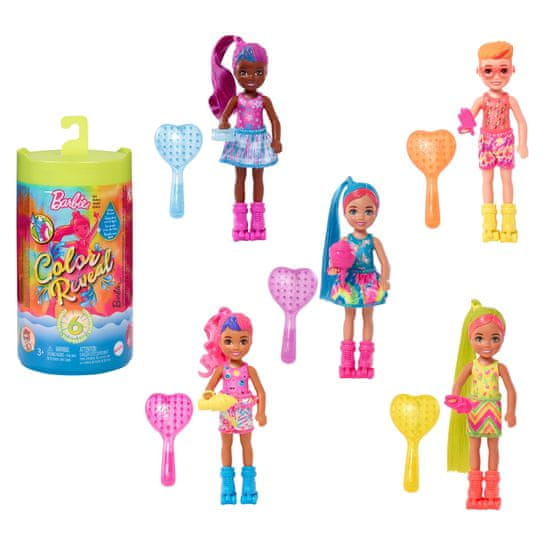 Mattel Barbie Color Reveal Chelsea Neonová batika HCC90