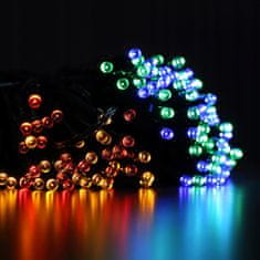 Polux SOLAR GIRLAND DEKORATIVNÍ žárovky 100 LED Color