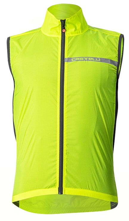 Levně Castelli vesta Squadra Stretch Vest Electric Lime/Dark Gray žlutá XL