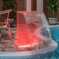 Vidaxl Bazénová fontána s RGB LED osvětlením a konektory akryl 51 cm