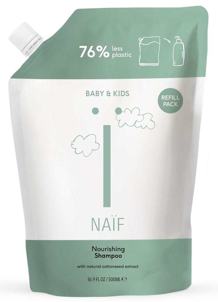 Levně NAIF Výživný šampon pro děti a miminka 500 ml náhradní náplň
