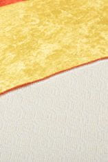 Conceptum Hypnose Dětský kulatý koberec Leon 140 cm žlutý/červený