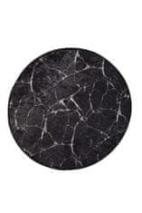 Conceptum Hypnose Kulatý koberec Black Marble 140 cm černý