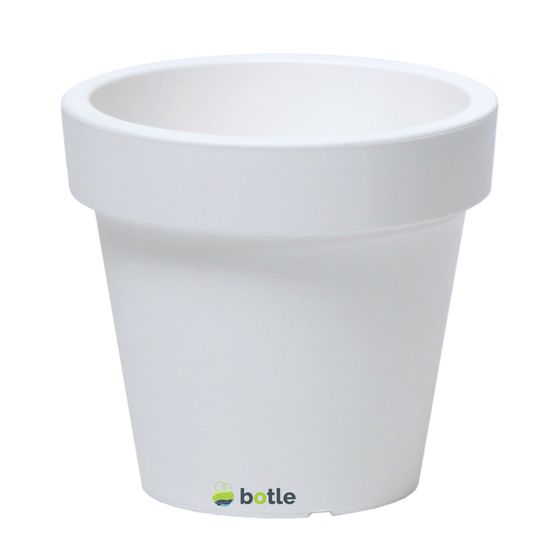 botle Květináč kulatý Průměr 13,5 cm bílá plantážník Plastický 1 L