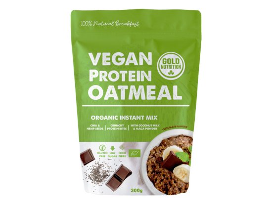 GoldNutrition Vegan Protein Oatmeal 300 g čokoláda