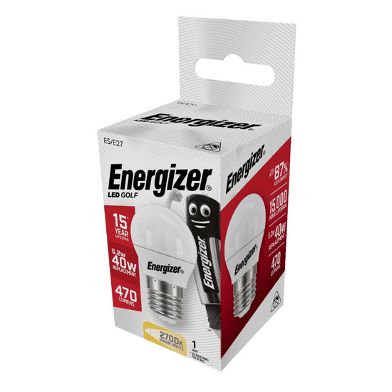 Energizer LED Globe 5,9W, E27, 2700K, 470lm - Malá baňka