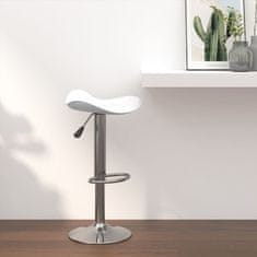Vidaxl Barová stolička bílá chromovaná ocel a umělá kůže
