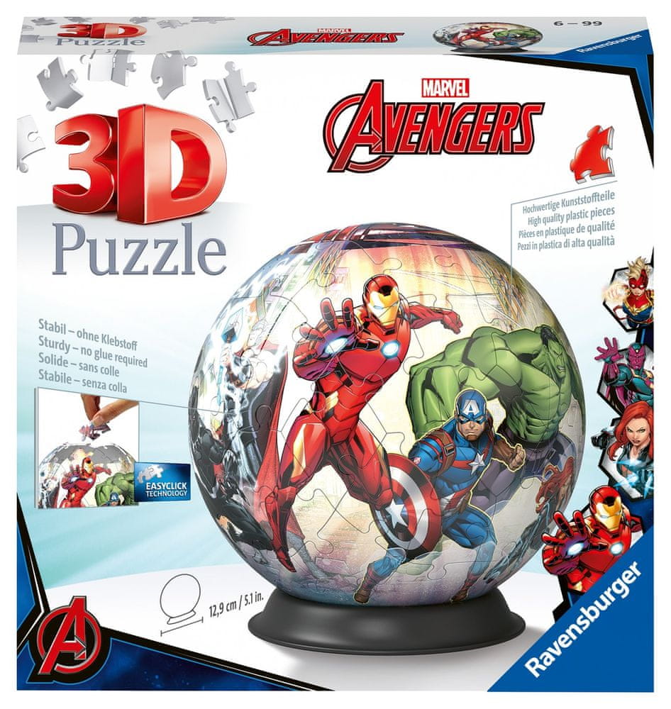 Levně Ravensburger Puzzle-Ball Marvel: Avengers 72 dílků