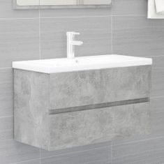 Greatstore 2dílný set koupelnového nábytku betonově šedý dřevotříska
