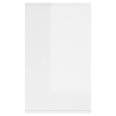 shumee Příborník bílý s vysokým leskem 135 x 41 x 75 cm dřevotříska