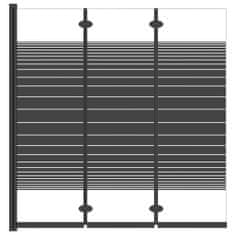 Vidaxl Skládací sprchová zástěna 3 panely 130 x 130 cm ESG černá
