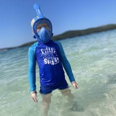 Agama Dětská celoobličejová maska na šnorchlování DORY od 4 let modrá