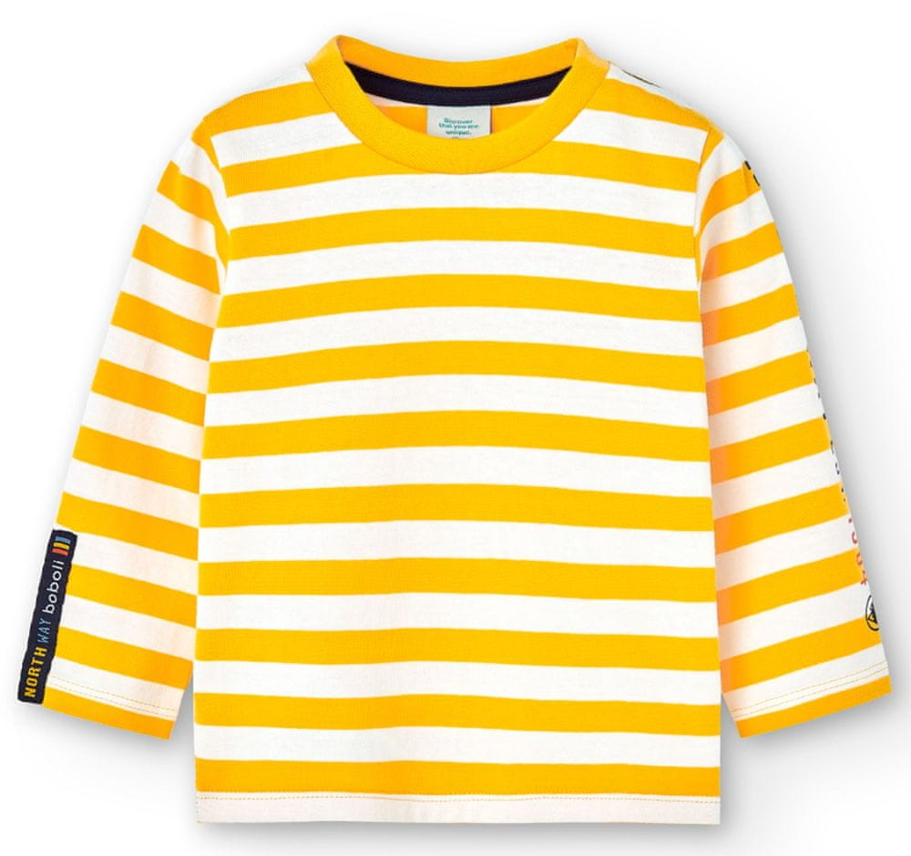 Levně Boboli chlapecké pruhované tričko 305031 žlutá 116