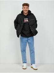 Tommy Jeans Černá pánská mikina s kapucí Tommy Jeans M