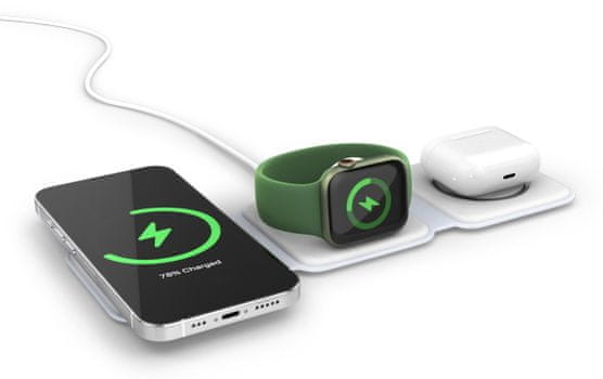 bezdrôtová nabíjačka Spello by Epico výkonná maximálny výkon 15 W Apple iPhone Airpods Apple Watch ostatné mobilný telefón