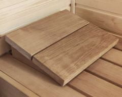 Topsauna Podhlavník do sauny - saunová opěrka hlavy osika - dřevěný polštář - Thermowood hnědý