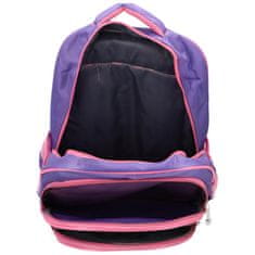 Newberry Dětský látkový školní batoh Princezna s květinou, fialová