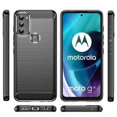 MG Carbon Case Flexible silikonový kryt na Motorola Moto G71 5G, černý
