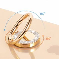 Tech-protect Magnetic Ring držák na mobil na prst, glitter růžový