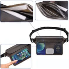 Tech-protect Waterproof Pouch vodotesná taška na mobil, šedá/průsvitná