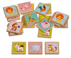 Lucy&Leo 133 Zvířátka - dřevěné dětské pexeso 24 kartiček