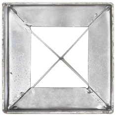Vidaxl Kotvící hroty 12 ks stříbrné 10 x 10 x 76 cm pozinkovaná ocel