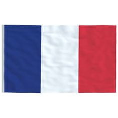 Greatstore Vlajka Francie a stožár 6,23 m hliník