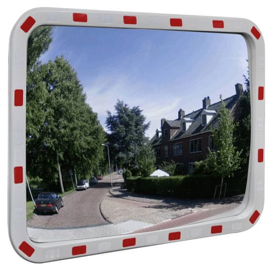shumee Dopravní vypouklé zrcadlo obdélníkové 60 x 80 cm s odrazkami